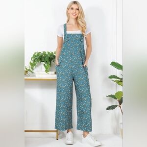 LA Soul's Floral Corduroy Overalls